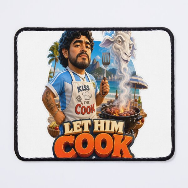 Item preview, Funny 3D Cartoon Football Legend Chef Grill Master Sticker designed and sold by mo-carnival.