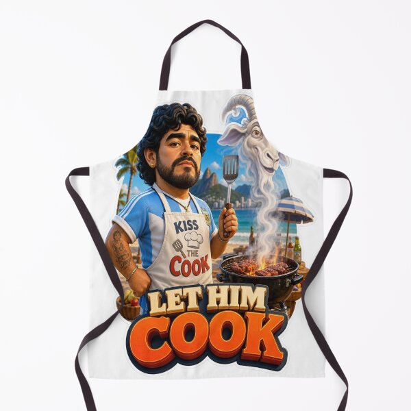 Item preview, Funny 3D Cartoon Football Legend Chef Grill Master Sticker designed and sold by mo-carnival.