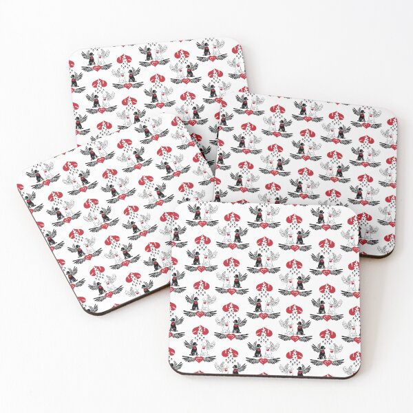 Item preview, Black & White Angel Dogs with Broken Hearts designed and sold by Digitalmyth's Designs.
