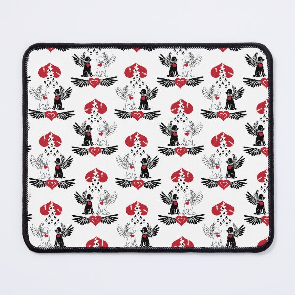 Item preview, Black & White Angel Dogs with Broken Hearts designed and sold by Digitalmyth's Designs.