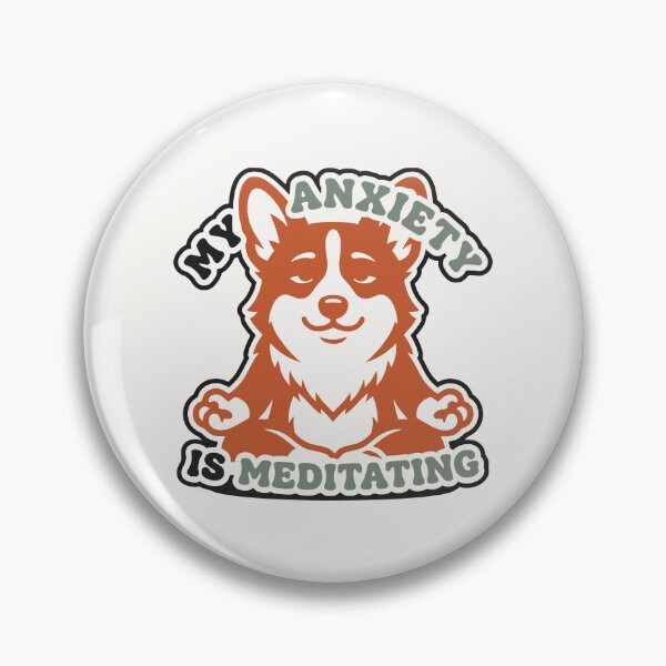Item preview, Funny Corgi Yoga Sticker – My Anxiety Is Meditating designed and sold by MavtM.