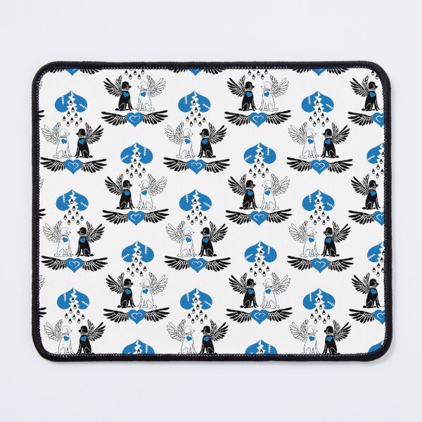 Item preview, Black & White Angel Dogs with Broken Hearts designed and sold by Digitalmyth's Designs.