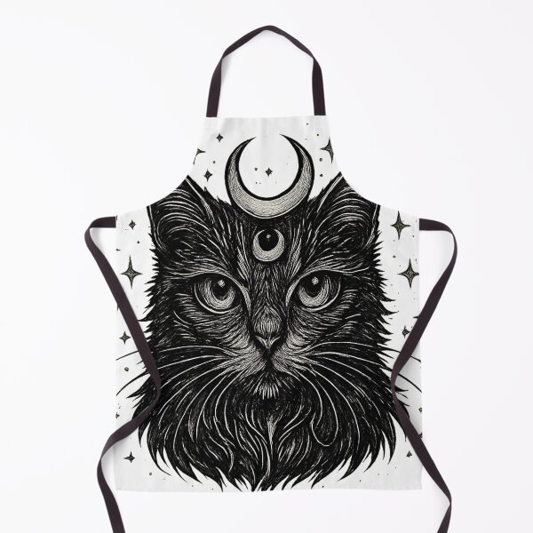 Item preview, Copy of Copy of Copy of Black Cat Moon Celestial Witchy Aesthetic Gothic Cat Design Sticker & T-Shirt designed and sold by Cat-astrophes.