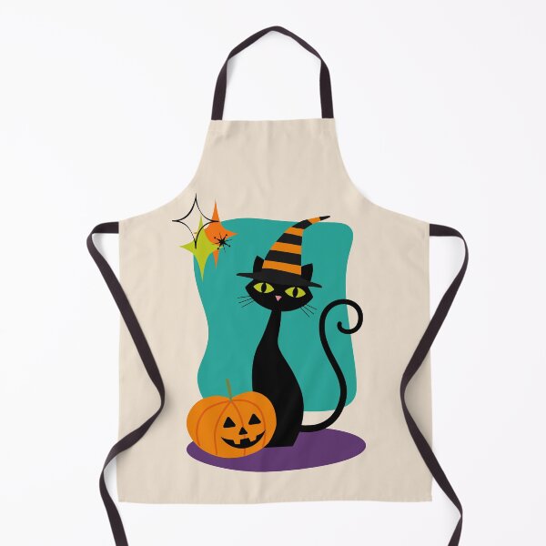 Item preview, Retro Mid Century Modern Halloween Cat designed and sold by Volt Junkies.
