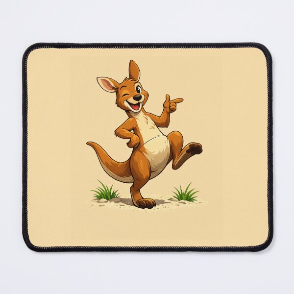 Item preview, Funny Winking Kangaroo Cartoon Cute Happy Aussie Animal Illustration. designed and sold by LunaPrintCo.