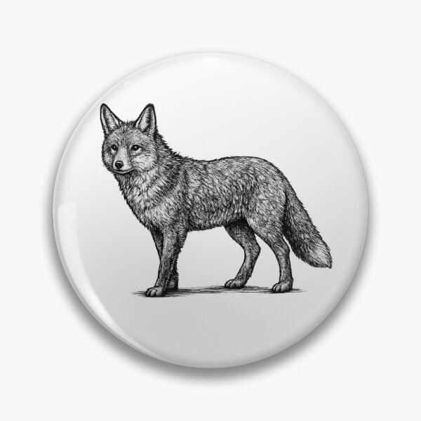 Item preview, Realistic minimalistic black and white fox designed and sold by Minimalisticaly.