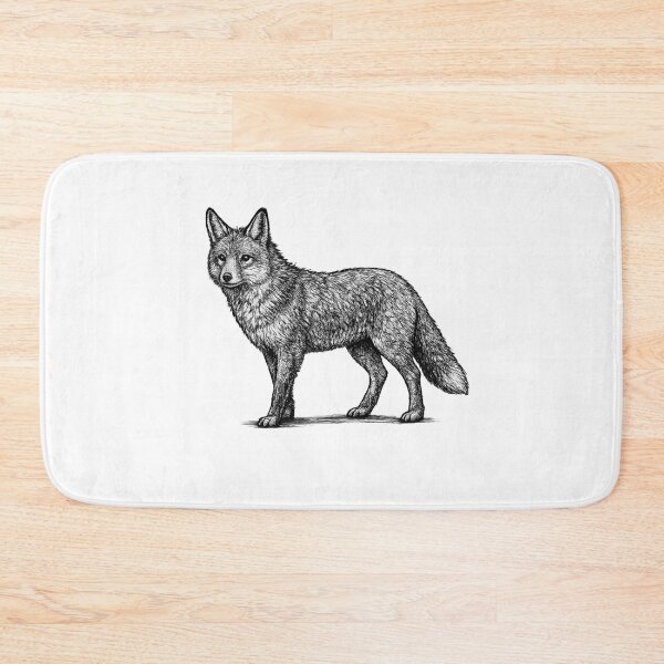 Item preview, Realistic minimalistic black and white fox designed and sold by Minimalisticaly.