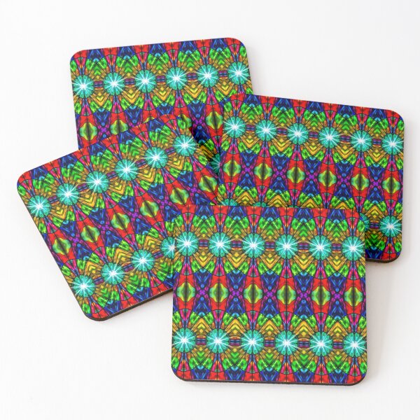 Item preview, Rainbow Stained Glass Pattern | Vibrant Kaleidoscope Mosaic Geometric Art Design designed and sold by Sachie's Studio.