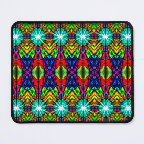 Item preview, Rainbow Stained Glass Pattern | Vibrant Kaleidoscope Mosaic Geometric Art Design designed and sold by Sachie's Studio.