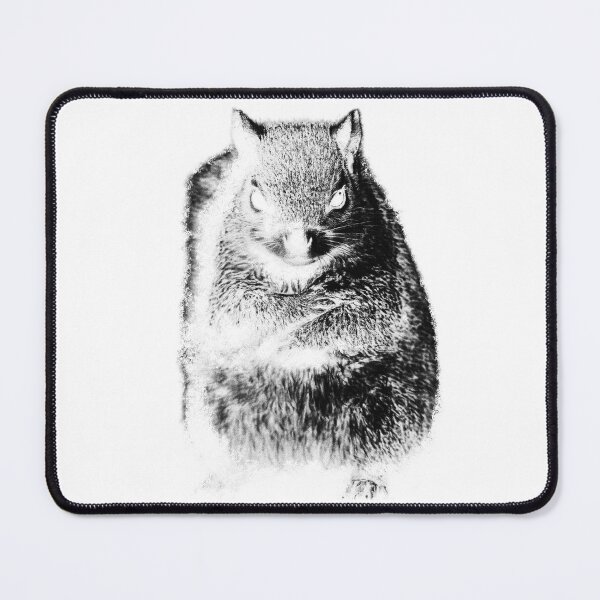 Item preview, Washed Out Squirrel Monochrome Art | Worn Wild designed and sold by Inkversed.