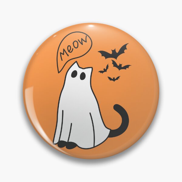 Item preview, Spooky Season Cute Halloween Ghost Cat designed and sold by Volt Junkies.