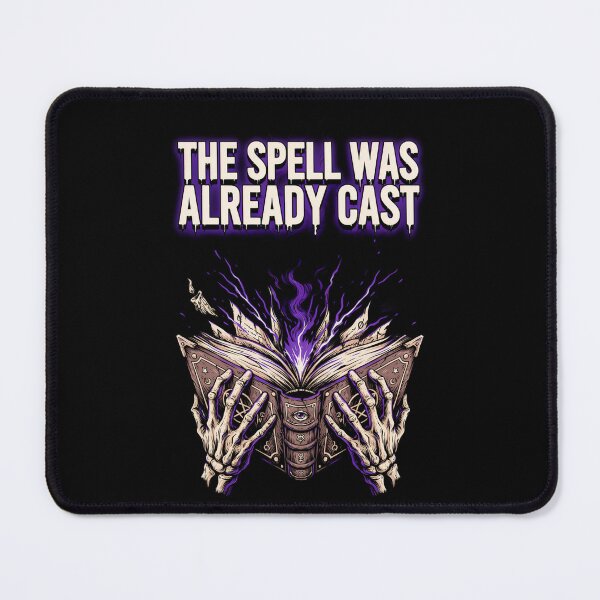 Item preview, The Spell Was Already Cast, Occult Grimoire Skeleton Vintage Horror designed and sold by CryptReel.