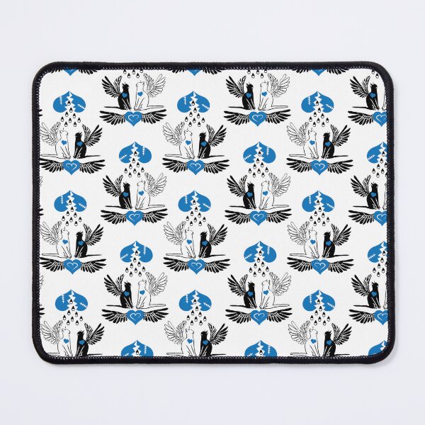 Item preview, Black & White Angel Cats with Broken Hearts designed and sold by Digitalmyth's Designs.