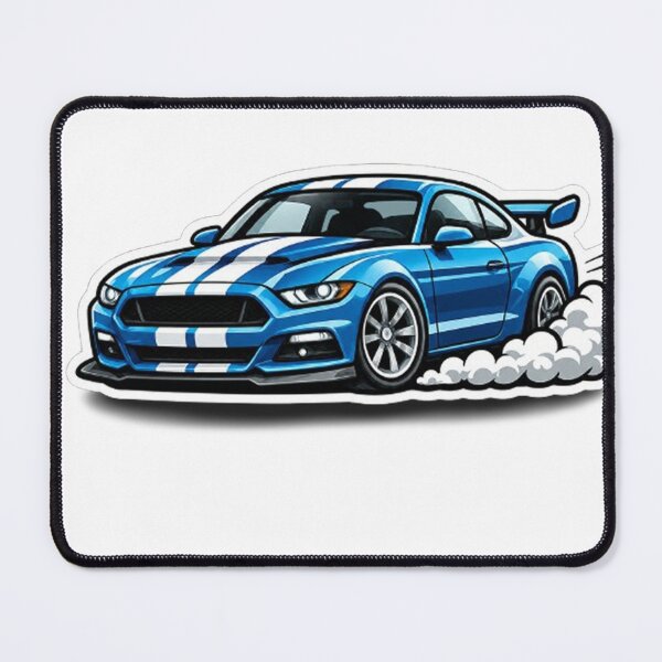 Item preview, Blue Sports Car Sticker Vector Art designed and sold by AuraAuto.