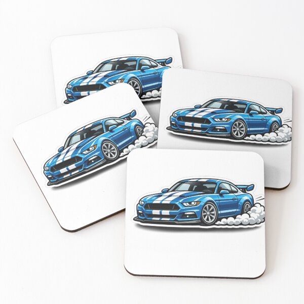 Item preview, Blue Sports Car Sticker Vector Art designed and sold by AuraAuto.