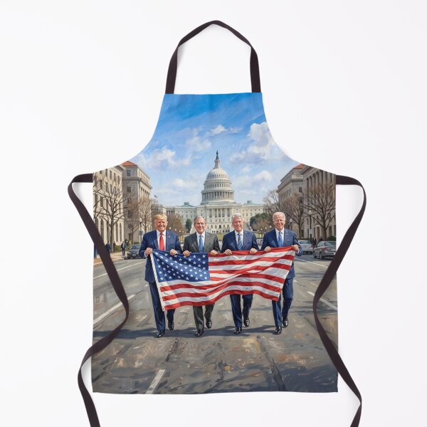 Item preview, President Trump, Clinton, Bush, Biden American Flag designed and sold by Home Decor Art.