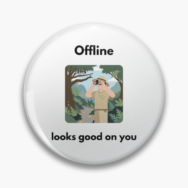 Item preview, Offline Looks Good on You – Minimalist Detox Quote designed and sold by EclairArtShop.
