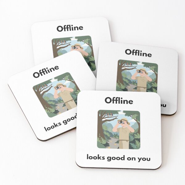 Item preview, Offline Looks Good on You – Minimalist Detox Quote designed and sold by EclairArtShop.