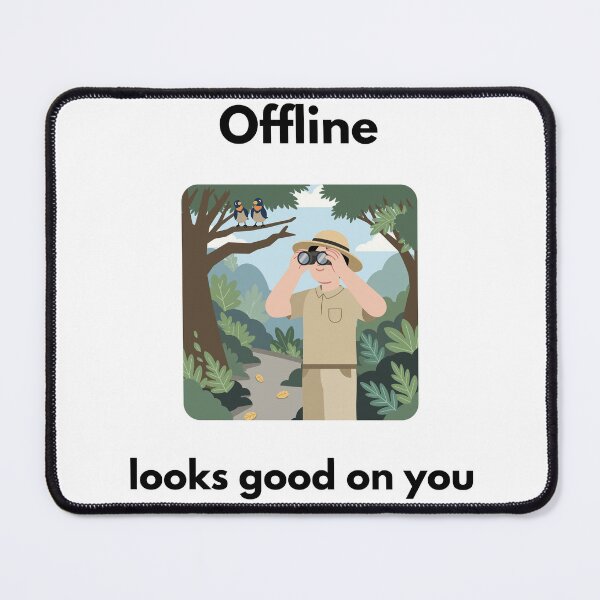 Item preview, Offline Looks Good on You – Minimalist Detox Quote designed and sold by EclairArtShop.