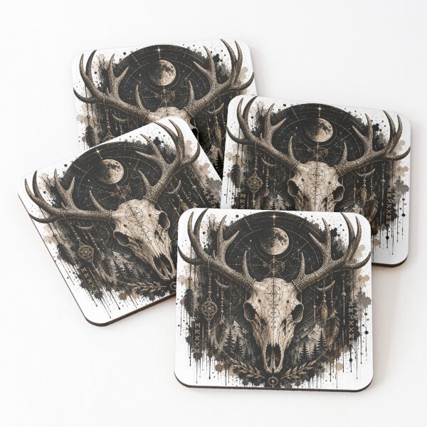 Item preview, Cosmic deer Skull Celestial Night designed and sold by PatternFly.