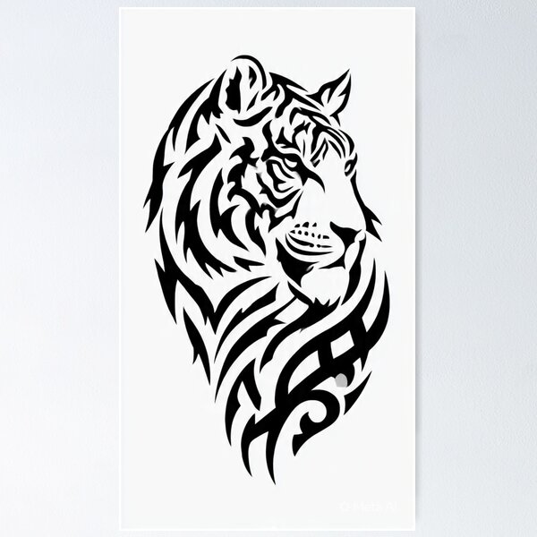 Item preview, Tribal Tiger designed and sold by ExpressoJungle.