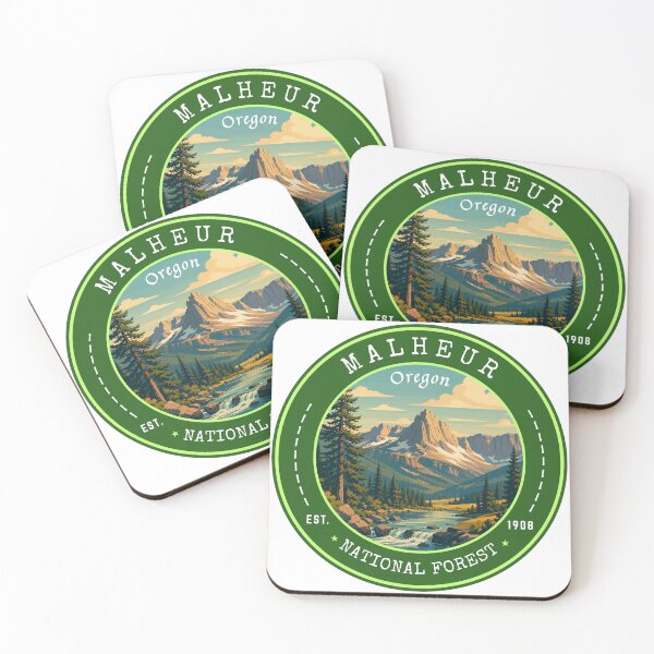 Item preview, Malheur National Forest (Oregon) USA, Vintage Travel Art Circle Emblem designed and sold by MaateoDesign.