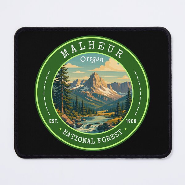 Item preview, Malheur National Forest (Oregon) USA, Vintage Travel Art Circle Emblem designed and sold by MaateoDesign.