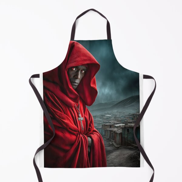 Item preview, Mysterious man in Red Hood Amidst Dark Landscape designed and sold by Artessie.