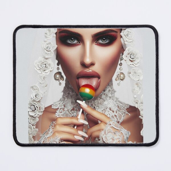 Item preview, Bridal Portrait Licking Rainbow Lollipop designed and sold by Voodoo Store Paranormal Collections.