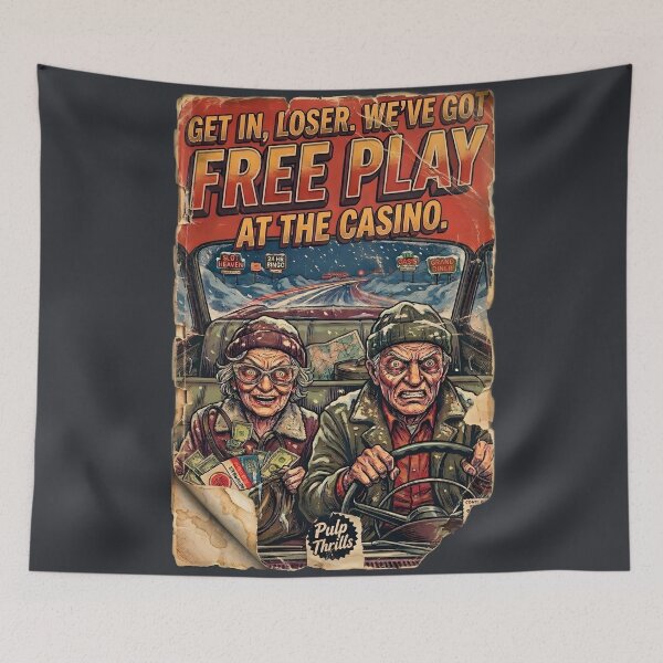 Item preview, Funny Casino Get In Loser Meme Parody designed and sold by radiogalaxy.