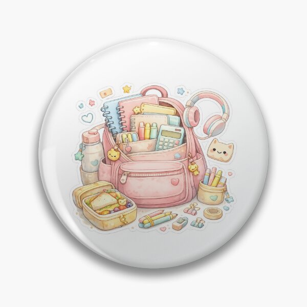 Item preview, Cute Kawaii School Supplies Backpack designed and sold by ajamzbox.