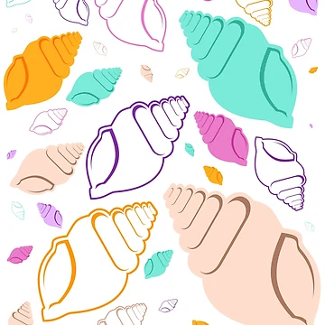 Artwork thumbnail, Conch Shell Collage by Risa-C