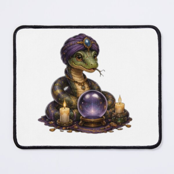 Item preview, Mystic Fortune Teller Snake with Crystal Ball designed and sold by DailyDoodlesBySumbul.