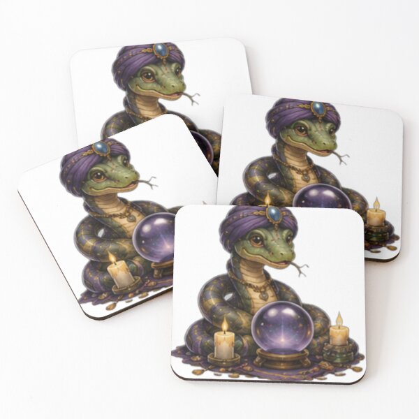 Item preview, Mystic Fortune Teller Snake with Crystal Ball designed and sold by DailyDoodlesBySumbul.