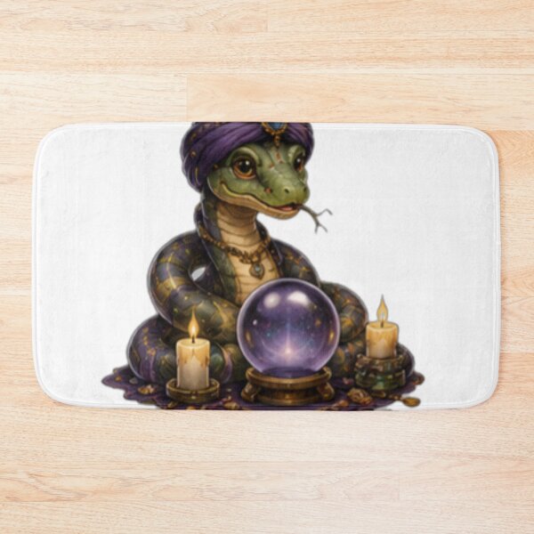 Item preview, Mystic Fortune Teller Snake with Crystal Ball designed and sold by DailyDoodlesBySumbul.