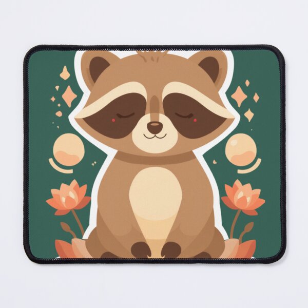 Item preview, Serene Raccoon Meditating Glowing Orbs Kawaii Cute T-Shirt designed and sold by WrongGift.