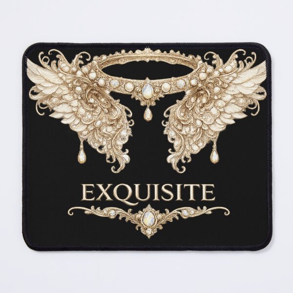 Item preview, EXQUISITE Halo Wings – Luxury Renaissance Divine Elegance Art Print designed and sold by Emoji Emblems.