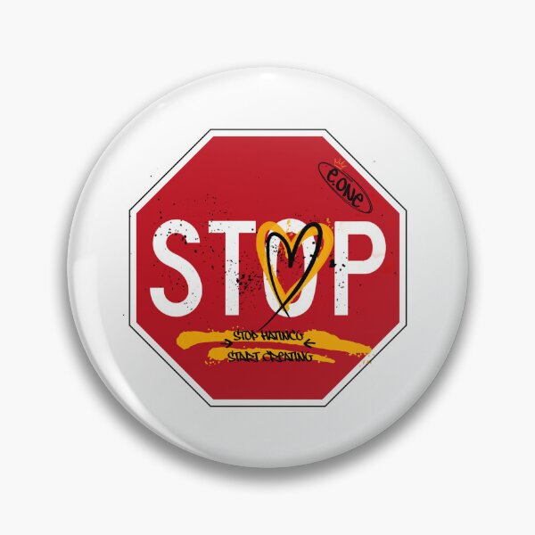 Item preview, Stop Hating Start Creating — Graffiti Stop Sign designed and sold by ENDTOENDSTORE.