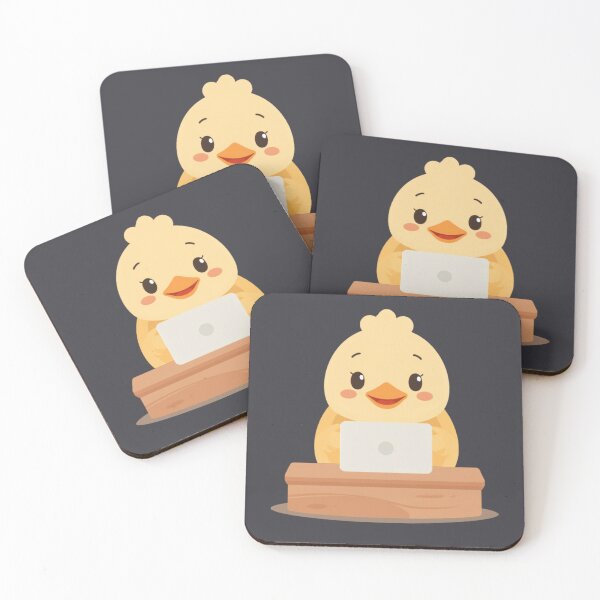 Item preview, Funny Duck Working Laptop Cozy Workspace Kawaii T-Shirt designed and sold by WrongGift.