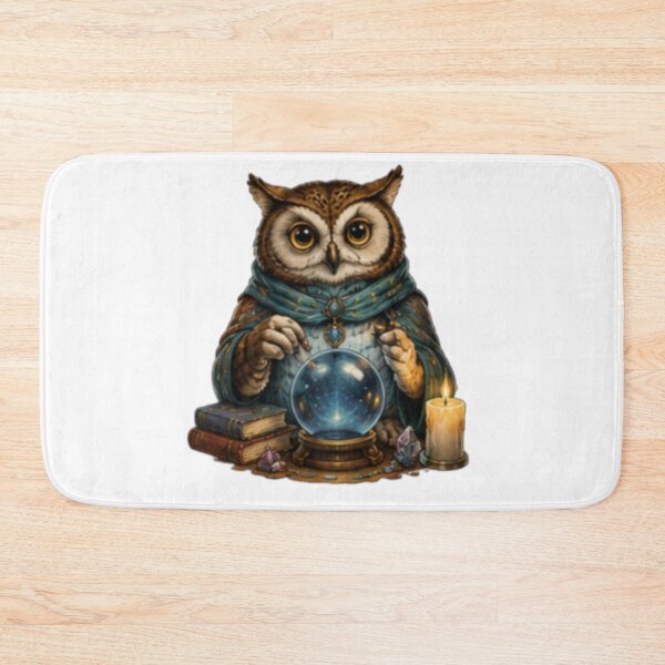 Item preview, Mystic Fortune Teller Owl with Crystal Ball designed and sold by DailyDoodlesBySumbul.