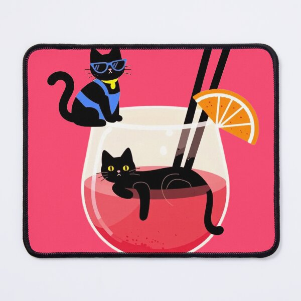 Item preview, Cool Cats Cocktail Party: Cute Black Cats Summer Drink Art designed and sold by BLUESKY11a.