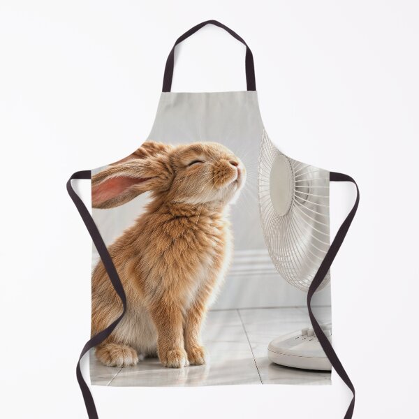 Item preview, Cute Rabbit Cooling off in Front of a House Fan designed and sold by Maria Dryfhout.