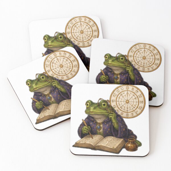 Item preview, Mystic Wizard Frog Reading Ancient Spells designed and sold by DailyDoodlesBySumbul.
