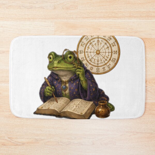 Item preview, Mystic Wizard Frog Reading Ancient Spells designed and sold by DailyDoodlesBySumbul.