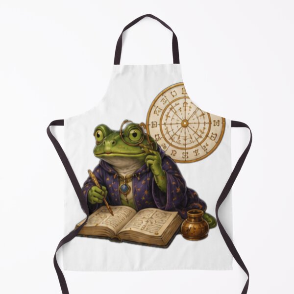 Item preview, Mystic Wizard Frog Reading Ancient Spells designed and sold by DailyDoodlesBySumbul.