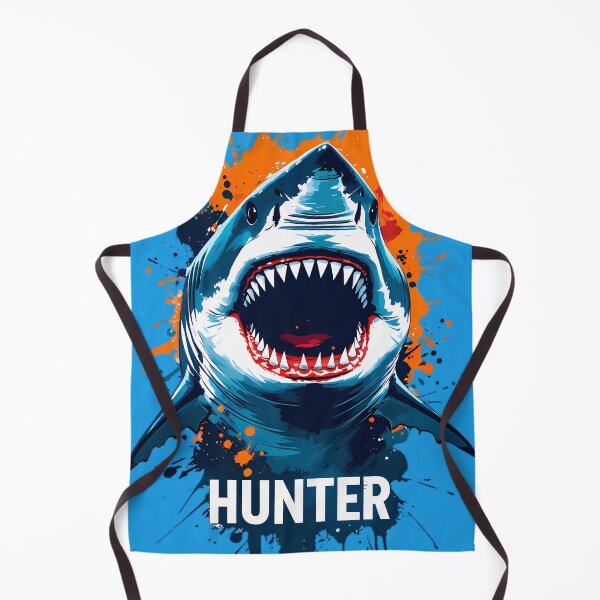 Item preview, HUNTER Great White Shark - Fierce Jaws Paint Splatter Art designed and sold by Structure-Blue.