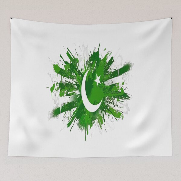 Item preview, Abstract Graffiti Explosion of Pakistan Flag Colors designed and sold by GraffiCity.