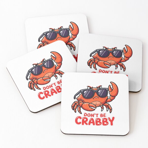 Item preview, Don't Be Crabby Funny Summer Crab Tee designed and sold by 7Four1 Designs.