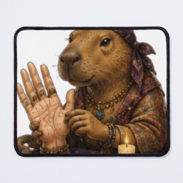 Item preview, Mystic Fortune Teller Capybara Reading Palms designed and sold by DailyDoodlesBySumbul.