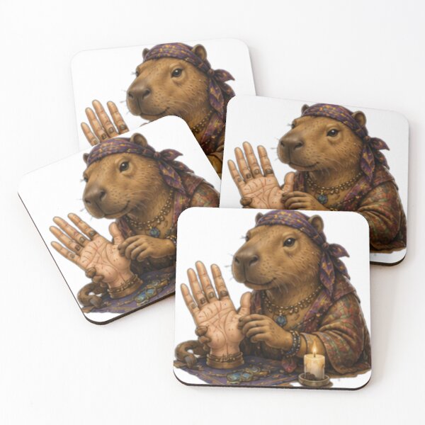 Item preview, Mystic Fortune Teller Capybara Reading Palms designed and sold by DailyDoodlesBySumbul.
